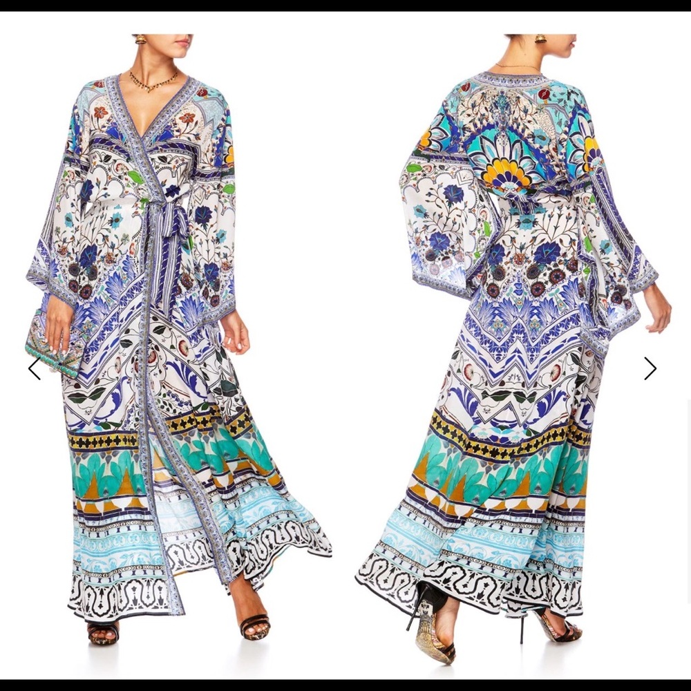 Kimono Wrap Dress Everlasting Udaipur ***Like New*** Sz S Retail $699.00 - Picture 5 of 9
